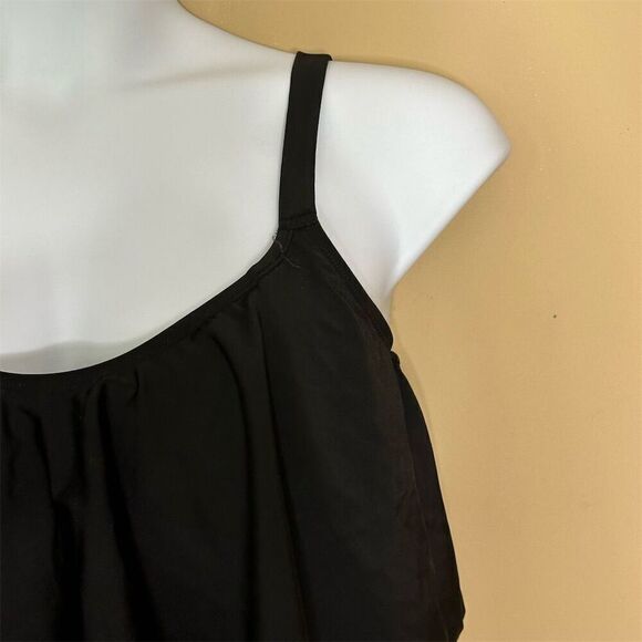 Torrid Women's Black Wireless Flounce Bikini Top Size 1X - Picture 3 of 11